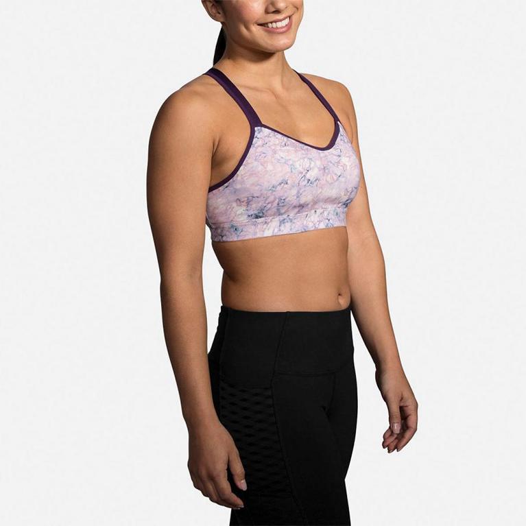 Brooks Uprise Crossback - Womens Running Bra - Pink (84072WFJK)